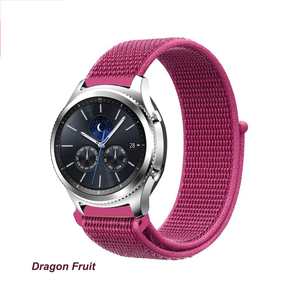 Dragon Fruit 41 Galaxy watch band для samsung galaxy watch 46 мм 42 мм active 2 gear s3/huawei watch gt 2 ремешок 20 22 мм спортивный нейлоновый ремешок - Цвет ремешка: Dragon Fruit 41