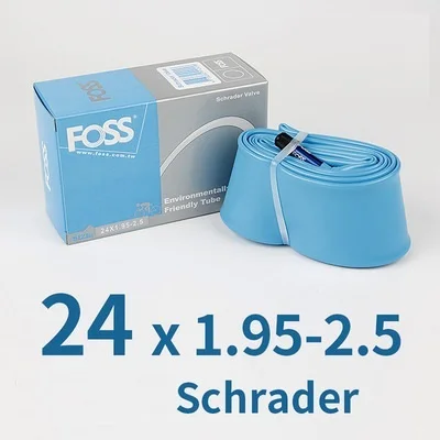 FOSS Bicycle Inner Tube 16/18/20/24/26/27.5/29 Inch 700C Tube Road Bicycle MTB Mountain / Folding Bike TPE Rubber Tube Taiwan - Color: 24x1.95-2.5 AV