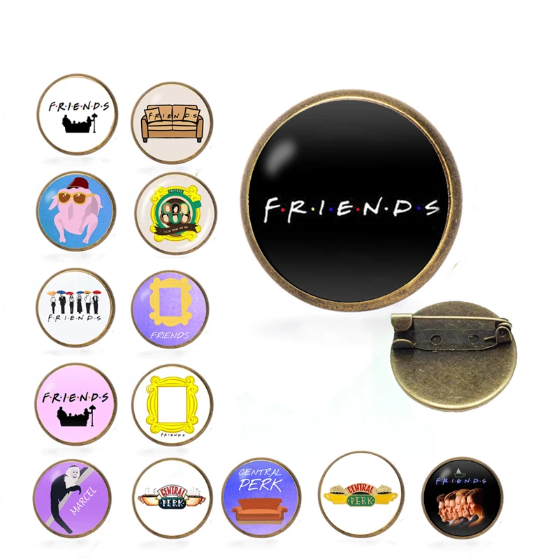 Мода брошка Друзья ТВ шоу ювелирные изделия Central perk Кофе время металлические