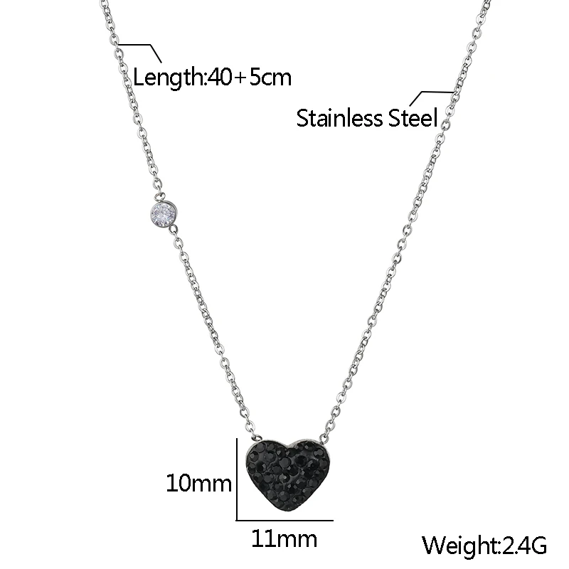 Ожерелье ELSEMODE с подвеской в форме сердца из кубического циркония ожерелье