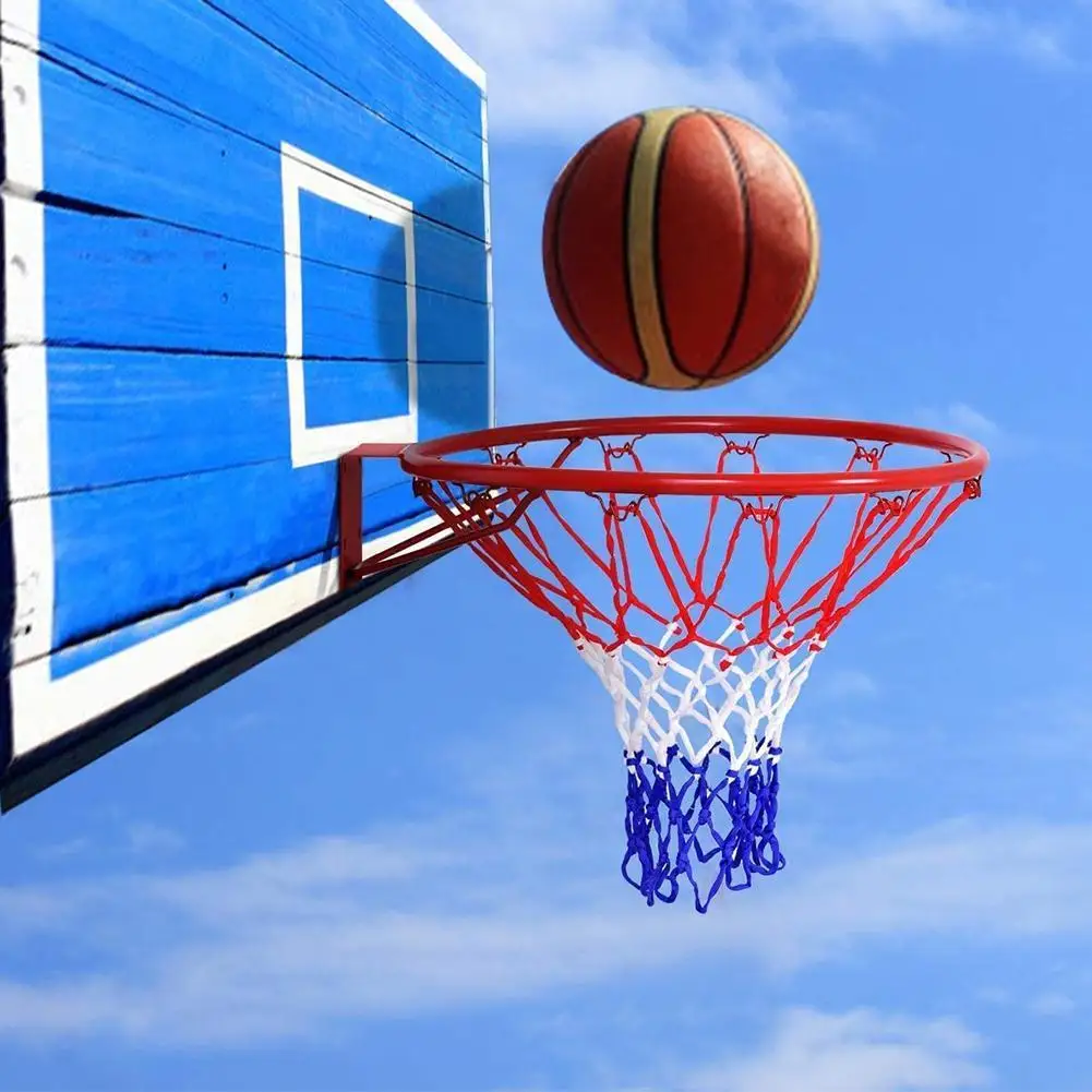 6 Mm Basketball Rim Mesh Net Durable Basketball Net Net Mesh Standard Goal Nylon Hoop Rims Duty Rim Fits Heavy Basketball Q4N0