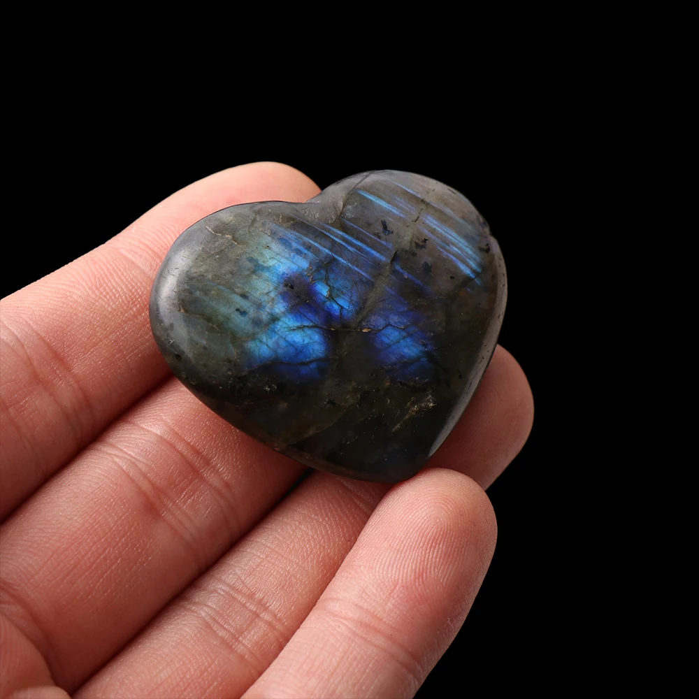 Натуральный лабрадорит кристаллический грубый полированный камень тонущий и в