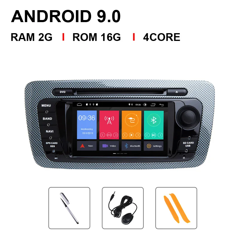 Ips DSP 64 Гб 2 Din Android 9 автомобильный радиоприемник мультимедиа для Seat Ibiza 6J MK4 SportCoupe Ecomotive Cupra 2009-2013 навигатор с GPS, DVD - Цвет: 4 Core 16 ROM