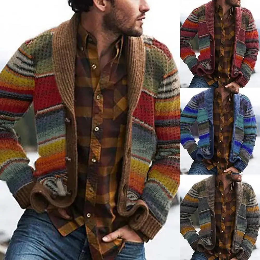 

2020 Winter Casual Sweater Men Print Christmas Sweater Cardigan Warm Fashion Cardigan Men Sweaters Jacket Coat