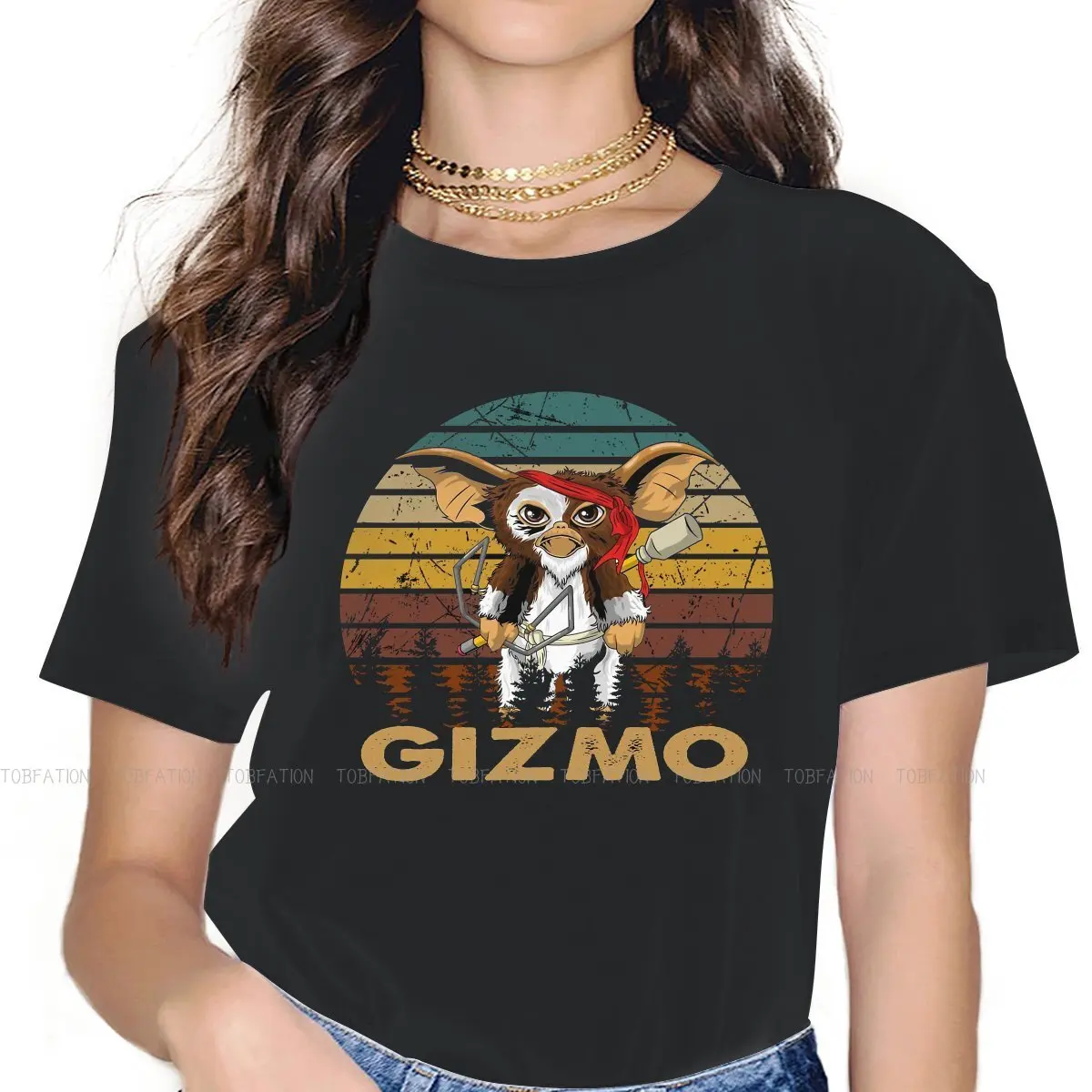

Love Gizmo Cute Girls Women T-Shirt Gremlins Horror Movie 5XL Blusas Harajuku Casual Short Sleeve Vintage Oversized Tops