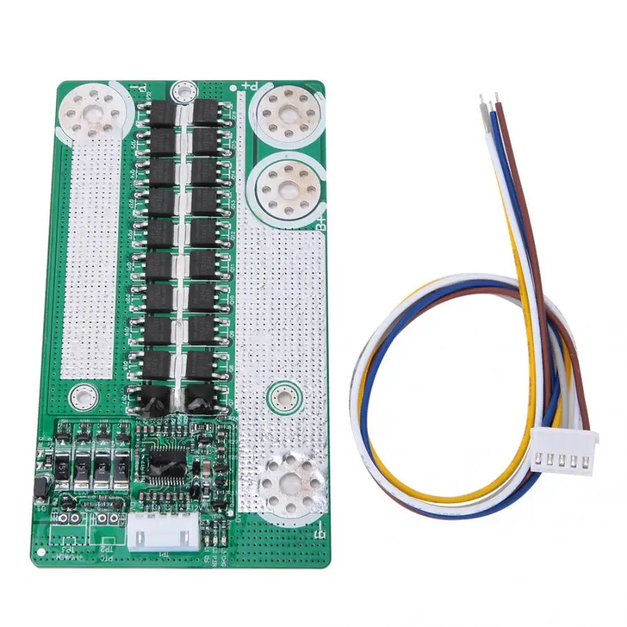 Индикатор заряда батареи плата защиты аккумулятора BMS PCB 14 8 в 80A с балансом для LiFePO