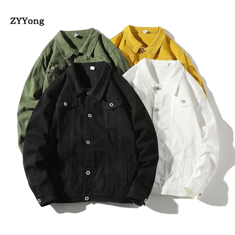 Мужская джинсовая куртка с длинным рукавом приталенная однобортная красного