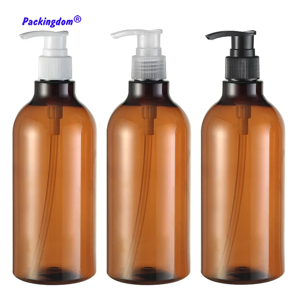 10 шт пластиковых бутылок пустой шампуневый диспенсер с коричневый косметический