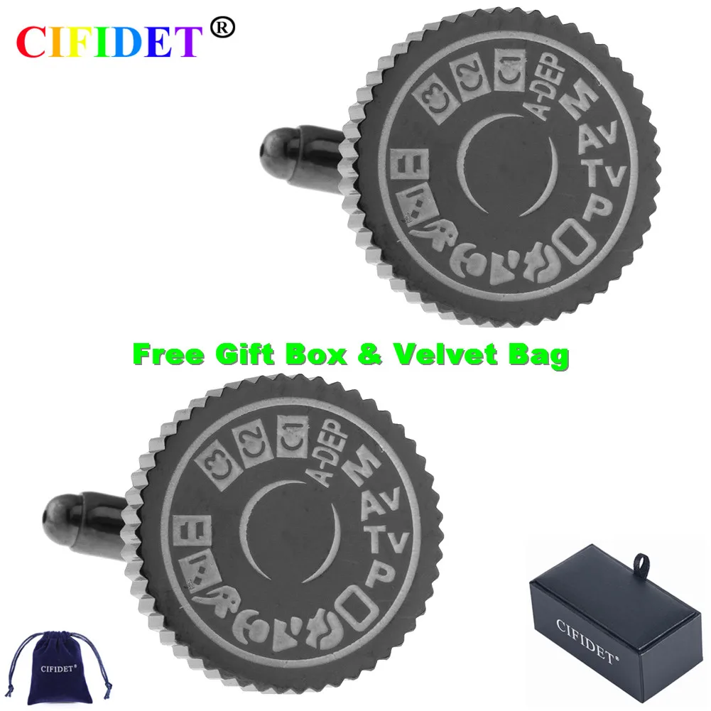 

Черная регулируемая запонка CIFIDET, милая запонка с бархатной сумкой и подарочной коробкой, ювелирные аксессуары, подарок для мужчин
