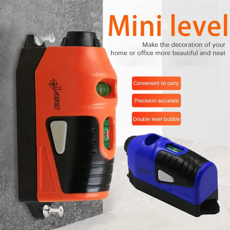 

Mini Vertical Level Tool Straight Guided Line Level Measurement Gauge Tool for Indoor Decorate Woodworking Tiling Red