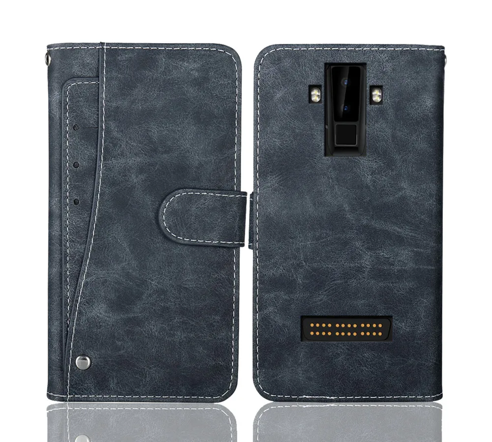 Роскошный чехол-кошелек Doogee S90 Pro винтажный кожаный деловой защитный чехол с