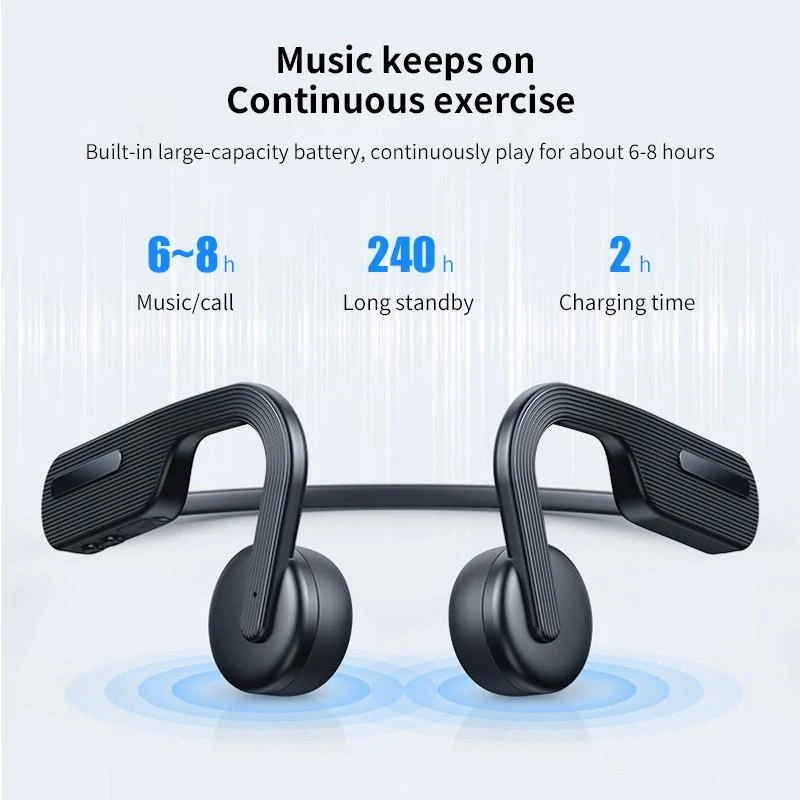 

X14 Bone Conduction Headphones Blue tooth Wireless Earphone Stereo Sport Waterproof Ear Hook Headset Earbud With Microphone