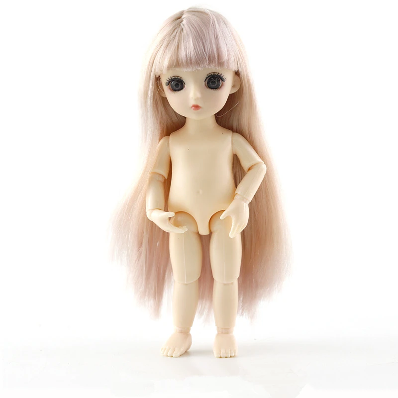 Gold B 13 подвижных шарнирных 15 см 1/8 куклы игрушки BJD Детская кукла Обнаженная Женская мода тела Куклы Игрушки для девочек подарок нормальная кожа - Цвет: Gold B