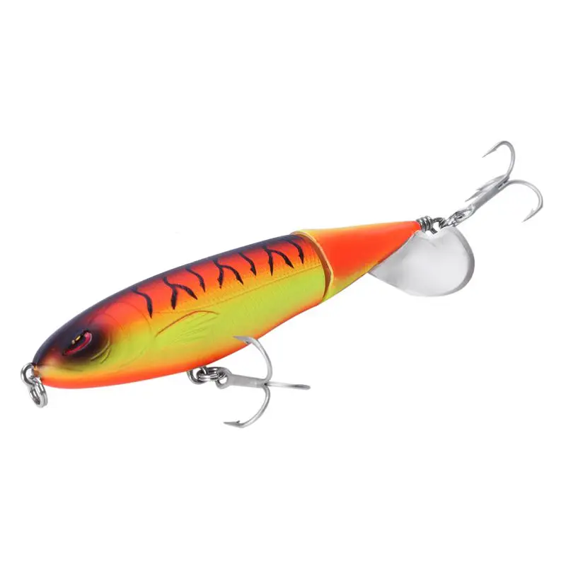 Whopper Popper Topwater Fishing Lure 13g 9cm Artificial Bait Hard Plopper Hook Soft Rotating Tail Tackle 8# | Спорт и развлечения