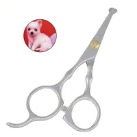 pet dogs hair scissors safety rounded tips grooming thinning shears sharp edge animal hairdressing cutting tesoura tools