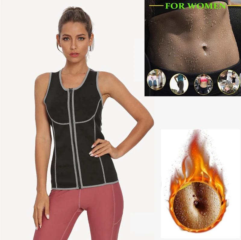 Неопреновый тренажер для сауны корсет без рукавов похудения и потери веса