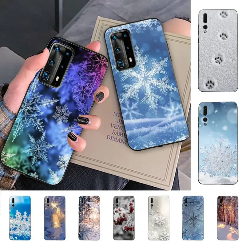 

YNDFCNB Landscape Winter Light Snow Phone Case for Huawei P30 40 20 10 8 9 lite pro plus Psmart2019