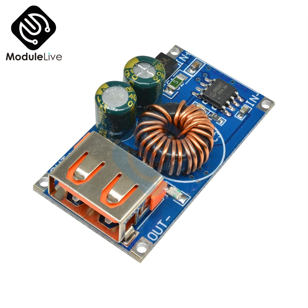12 В 24 в QC2.0 QC3.0 Быстрая зарядка USB DC понижающий модуль мобильный телефон зарядная