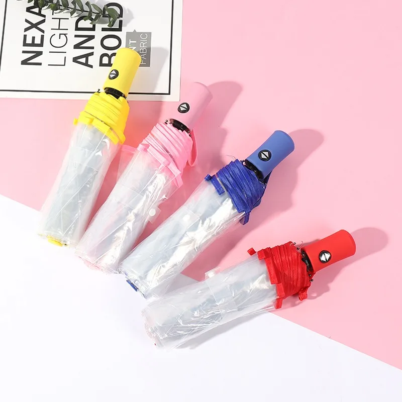 

New Hgh-Quality Umbrellas For Men And Women, Portable Transparent UV Protection Sun Umbrella, Folding Umbrella