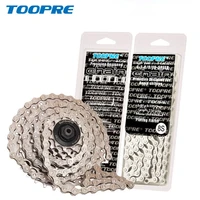 toopre bicycle chain 6 7 8 9 10 11 speed electrosilvering mountain road bike mtb chains part ultralight 116 links