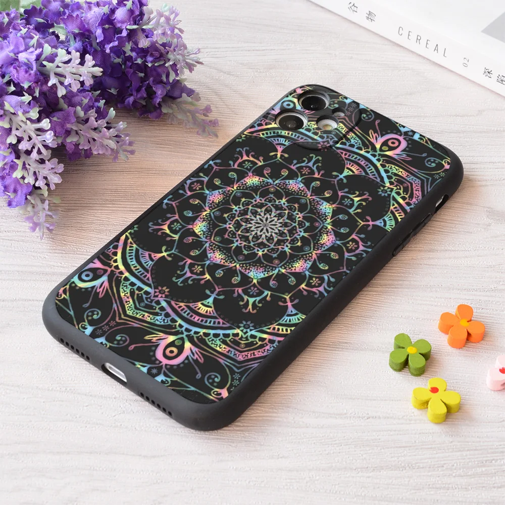 

For iPhone Transcendental Dream Mandala Hippie Festival Bohemian Zen Spiritual Meditation Print Soft Matt Apple Case