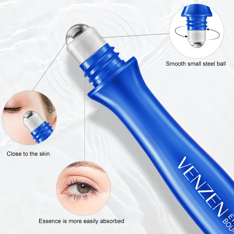 Крем для массажа глаз с шариком против отечности мешки под эссенция укрепляющий