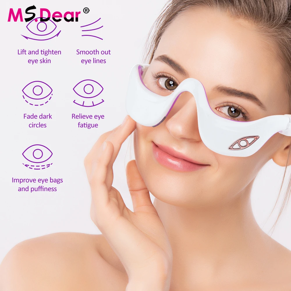 

3D EMS Micro-Current Pulse Eye Relax Massager Heating Therapy Acupressure Fatigue Relief Wrinkle Reduction Blood Circulation
