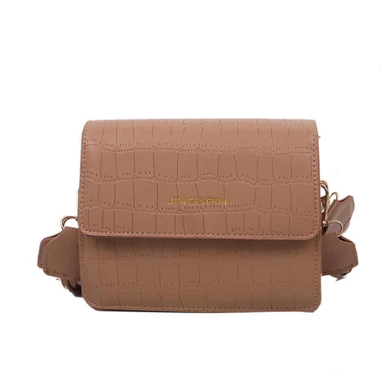 

Women's Bag Retro Cover Flap Messenger Shoulder Bag 2021 New Fashion Texture Simple Crossbody Small Square Bags For Women