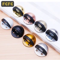 fcfc stainless steel rubber door stops non punching sticker hidden door holders catch floor mounted nail free door stop