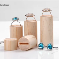 wooden 5pcsset ring bague anel bearer stand jewelry display wedding wood rings box holder special handmade store ring shows