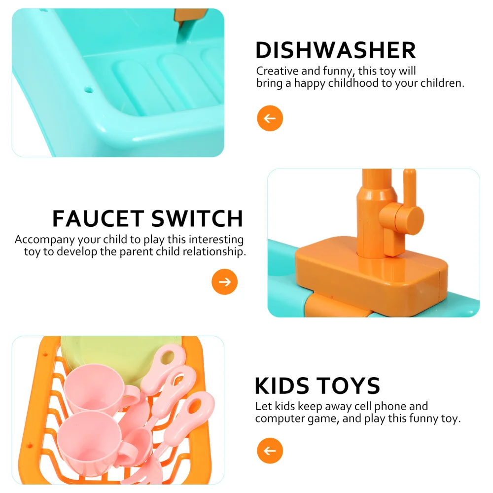 

1 Set Electric Circulating Water Dishwasher Funny Kids Kitchen Appliance