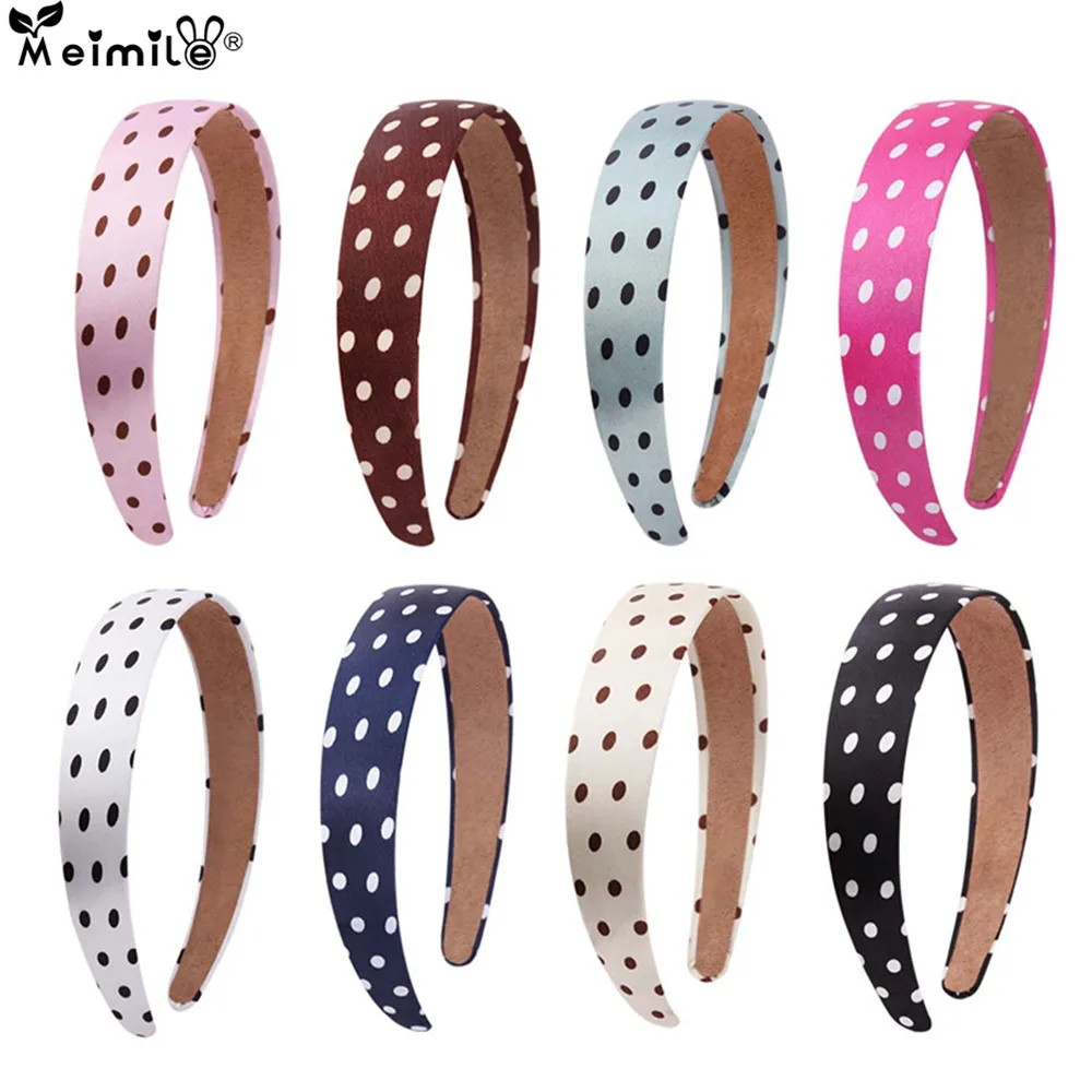 Модная повязка на голову в горошек Милый головной убор для детей Детские