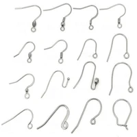 50pcslot 12 styles stainless steel earrings wire hook earring hooks for diy earrings jewelry making findings