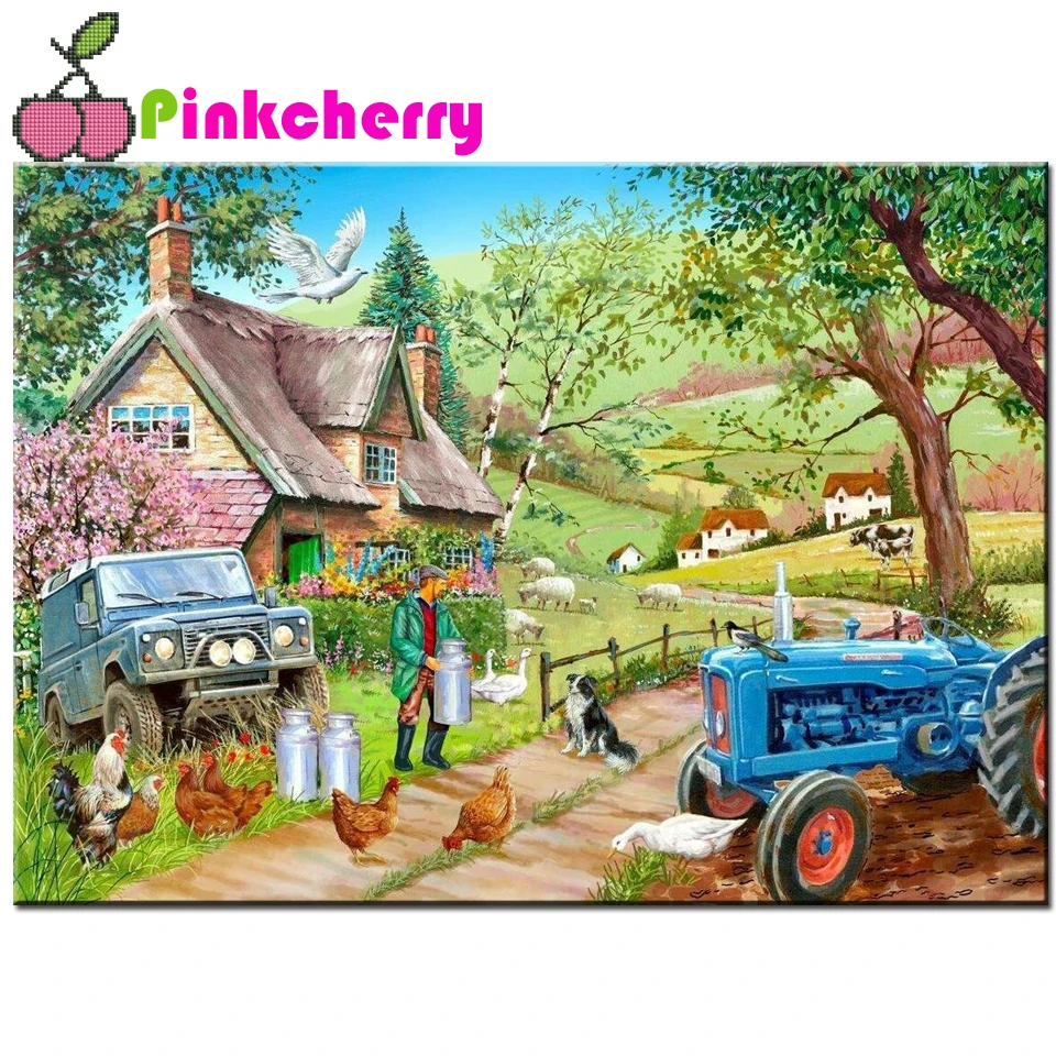

Алмазная живопись 5D «сельская Ферма», набор «сделай сам» для вышивки квадратными/круглыми стразами, k80