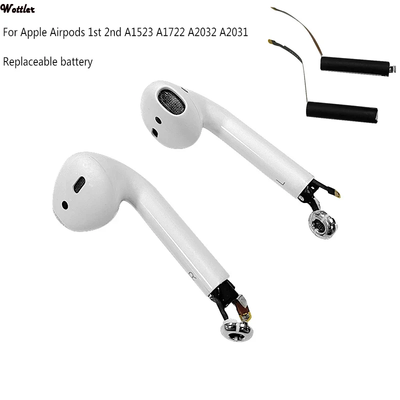 

Replace Battery For airpods 1st 2nd A1604 A1602 A1523 A1722 A2032 A2031 air pods 1 air pods 2 replaceable Battery GOKY93mWhA1604