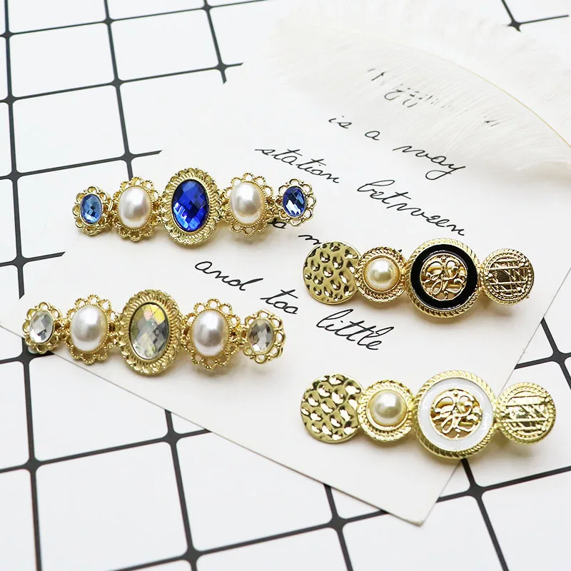 Корейский жемчужный волосоклёп для женщин и девочек кристальные заколки для волос, ободок-заколка для волос, головной убор, аксессуары для украшения и стайлинга.