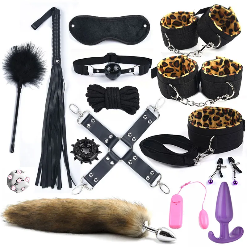 40 см лисий хвост металлическая Анальная пробка БДСМ Леопардовый набор для