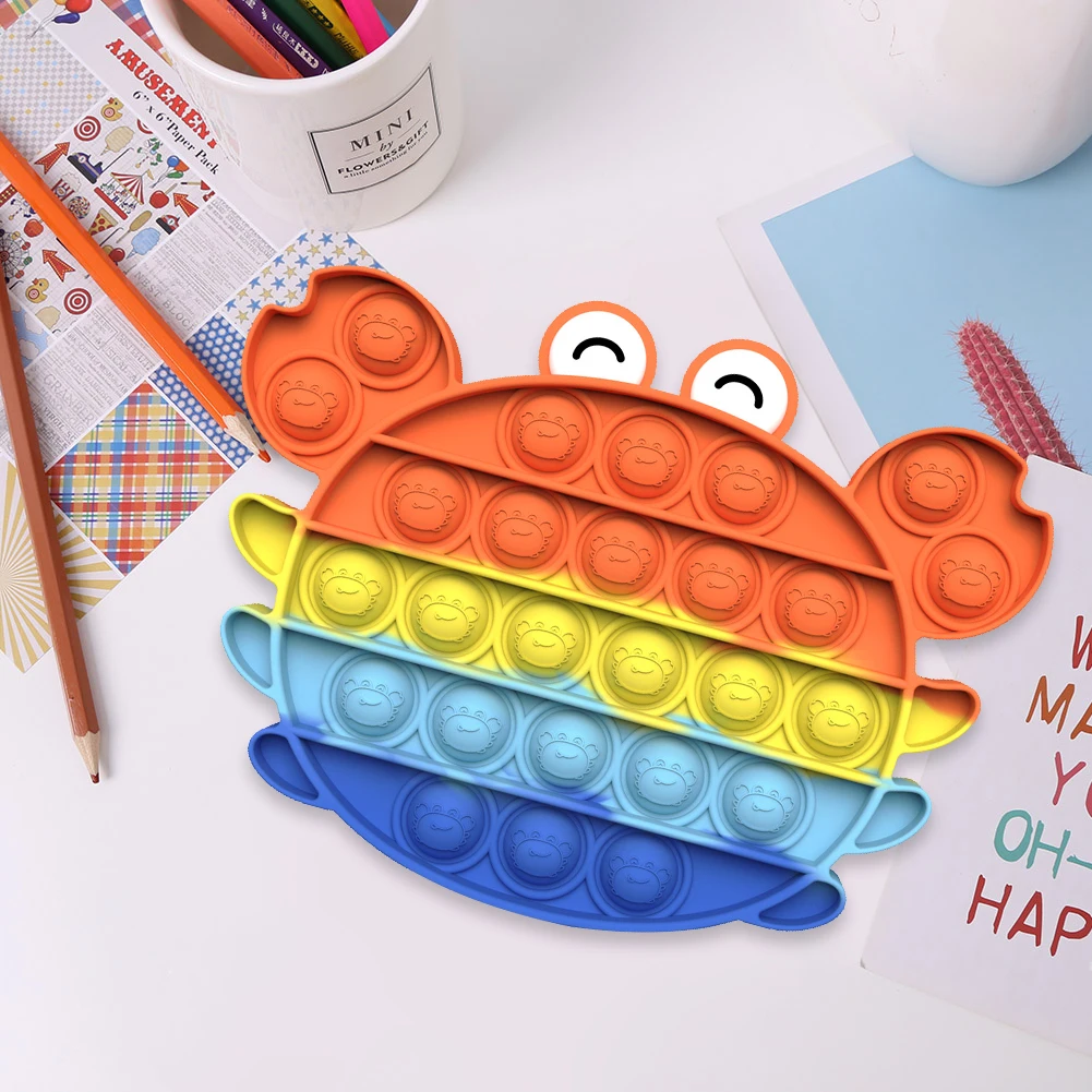 

Silicone Educational Puzzle Fidget Toy Push Bubble Anti-stress Special Need Crab Lobster Sensory Push Bubble Fidget Toys