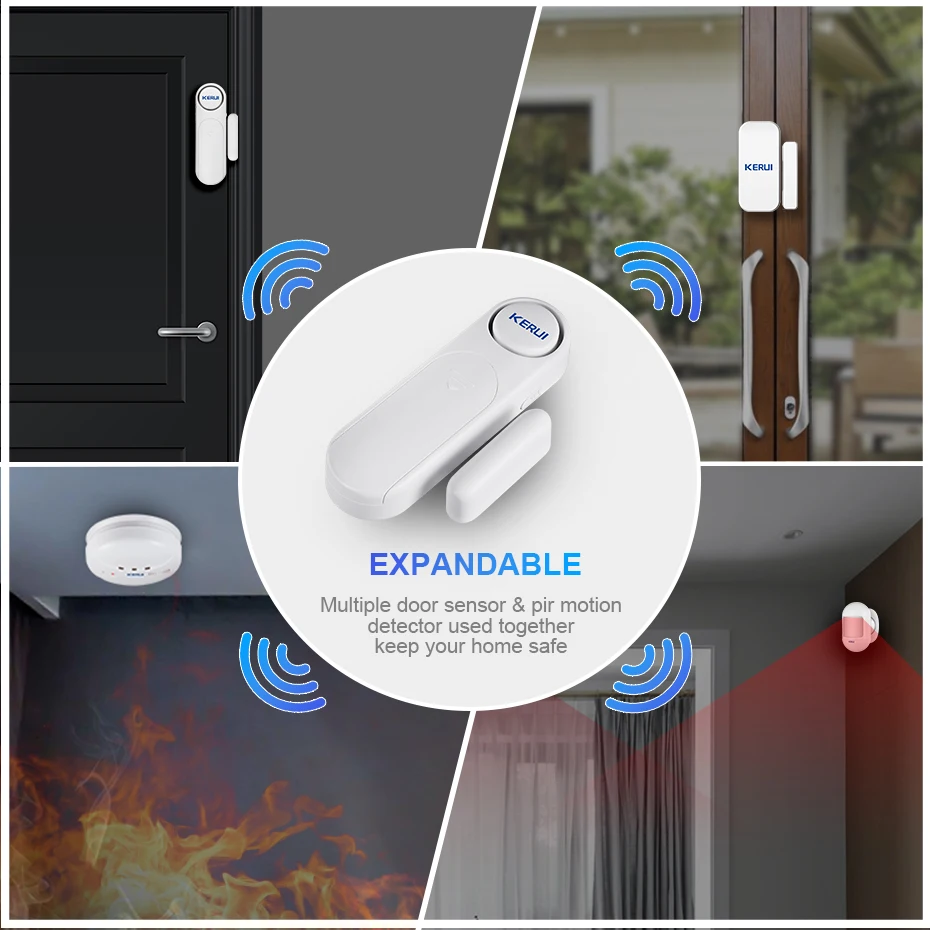 KERUI 300ft 120 дБ беспроводной дверной/оконный датчик сигнализации Противоугонный