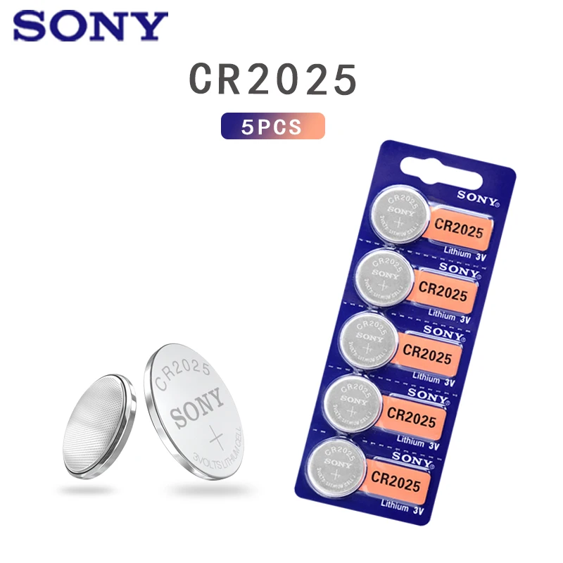 

5PC FOR SONY CR2025 Lithium Battery CR 2025 ECR2025 DL2025 BR2025 2025 KCR2025 L12 3V Button Cell Coin Battery For Toys Watches