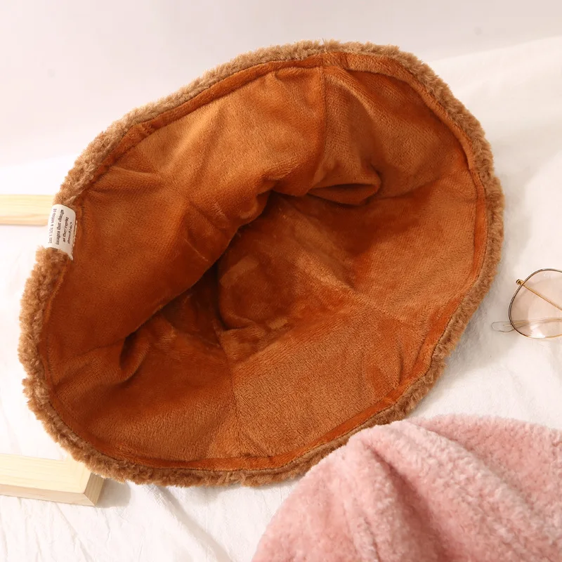 2019 корейская зимняя Панамка для женщин Новая Толстая плюс бархат Боб Дамы