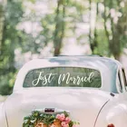 Виниловая наклейка для свадебных украшений, Виниловая наклейка для свадебного автомобиля, съемный стикер JH24