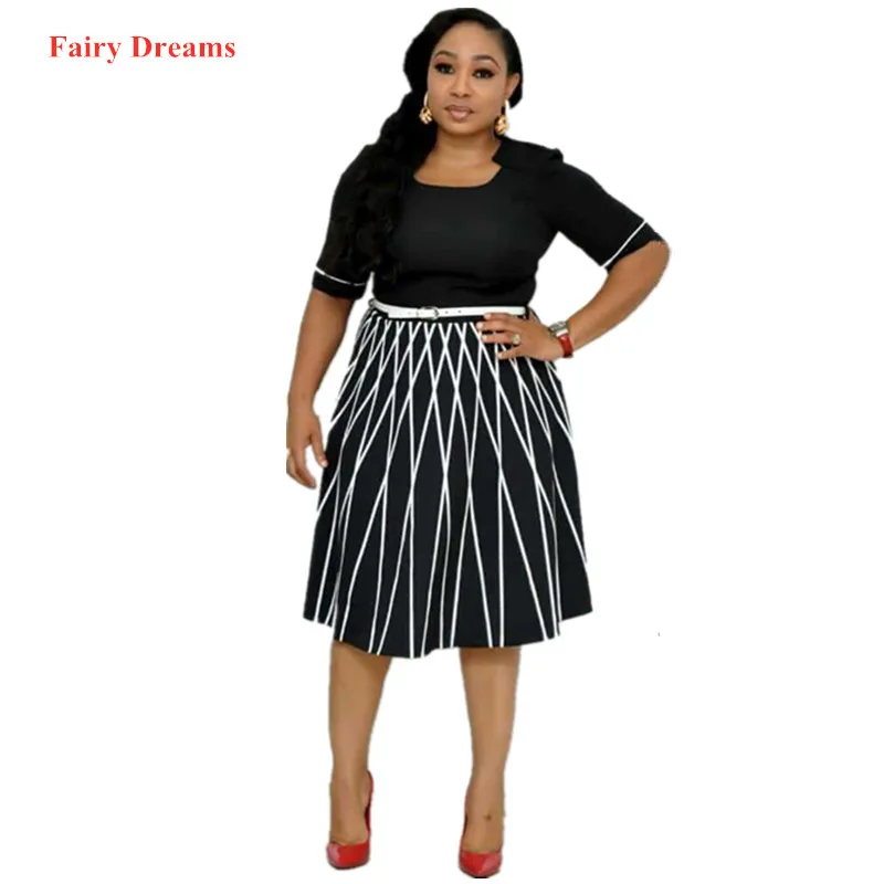 Африканские платья для женщин 2019 Новый стиль лета размера плюс 2XL Розовый Зеленый