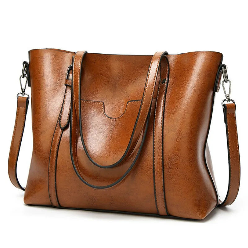 

New Fashion Women Bags Shoulder Messenger Bag Oil Wax Leather Ladies Handbag Tote Bag Crossbody Bags for Women Handbag