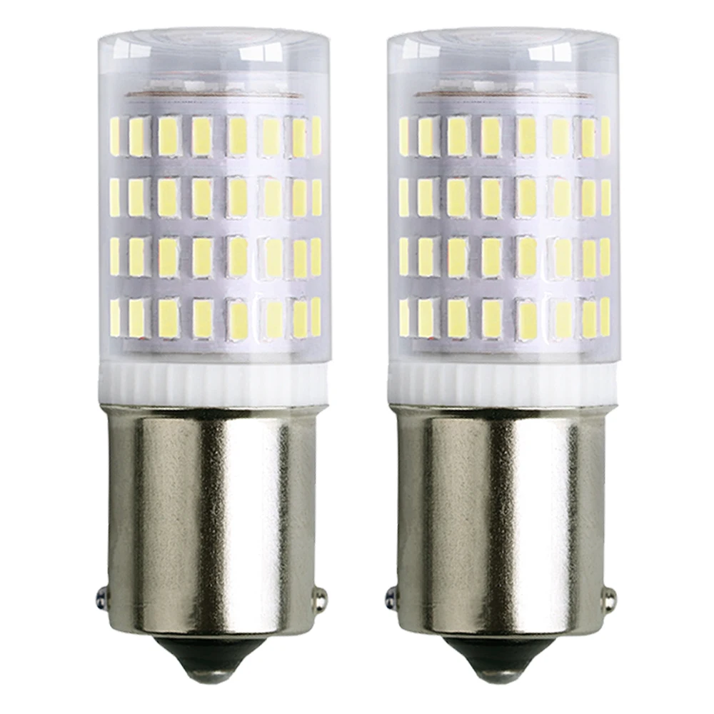 

2pcs P21W 1156 BA15S LED Bulbs Car Lights Turn Signal Reverse Brake Light R5W 3014 LEDs 12V DC Automobiles Lamp DRL for Skoda