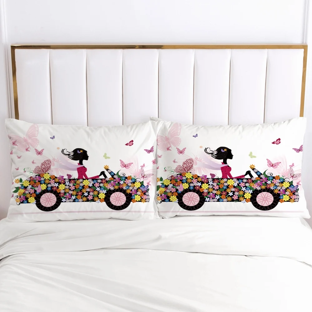 

Nordic цветок Подушка "Фея" крышка Подушка Чехол постельные принадлежности, подушка с эффектом чехол Pillowcovers декоративные настольные лампы для ...