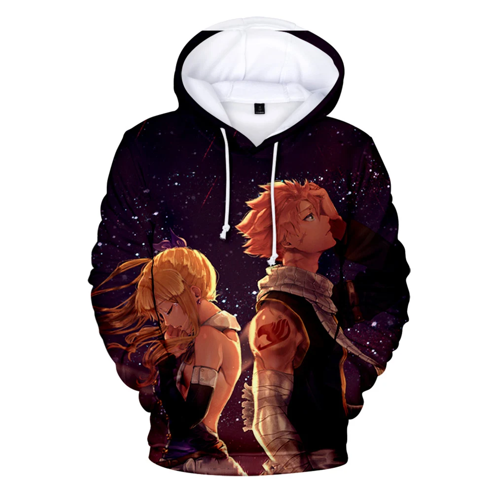 

FAIRY TAIL Anime Hoodies 3D Sweatshirts Men/Women Fashion Youthful Vitality Pullover Hooded The Punk Style Clothes Kids Hoody