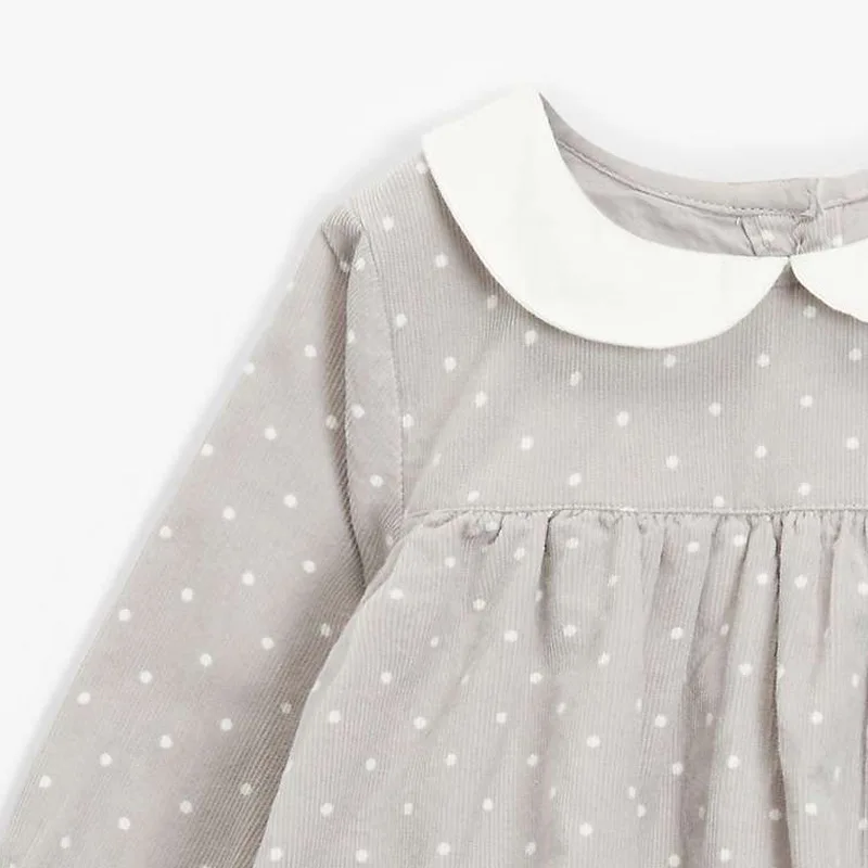 Платье хлопковое с длинным рукавом для девочек от 2 до 7 лет | Детская одежда и