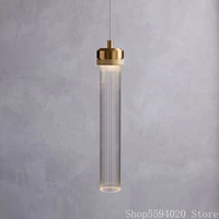 post modern light luxury long glass pendant lamp creative nordic living room minimalist bedroom bedside lustre pendant lights
