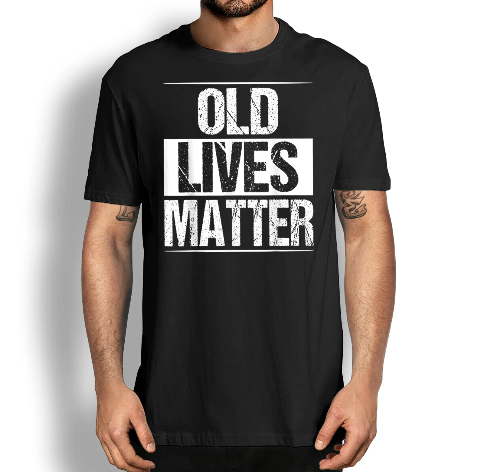 

100% Cotton Old Lives Matter 40th 50th 60th Birthday Gifts T-shirt, Old Lives Matter Shirt Versatile O -Collar Printed T-shirt